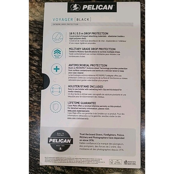 Pelican Voyager Phone Case w/ Holster Samsung Galaxy S21 5G- Black New In Box - Picture 10 of 10